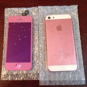 Корпус + стекло на iPhone 5 Pink (new)
